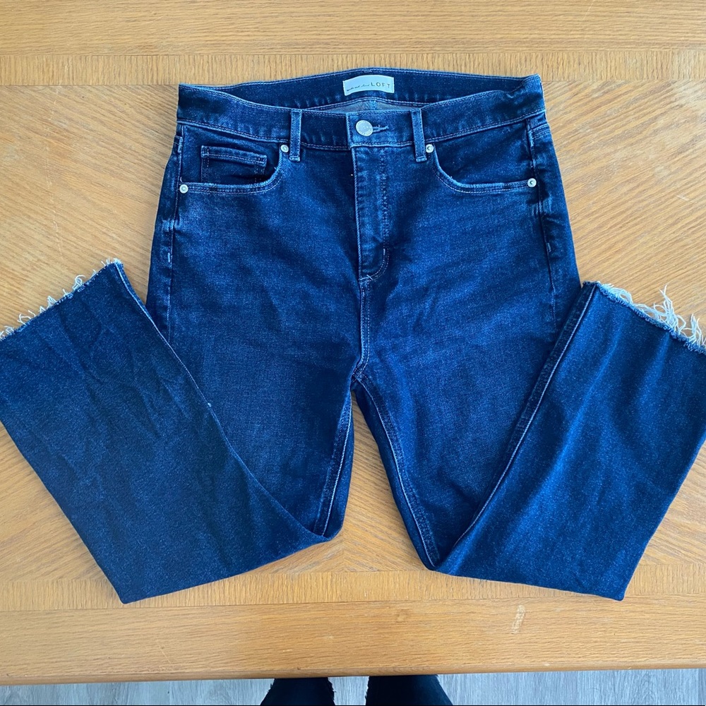 Loft high waist kick crop jeans